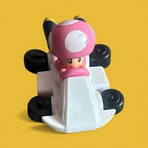 Free With Any Purchase! Nintendo Pink Toad Racing Toy Car McDonalds Collectible